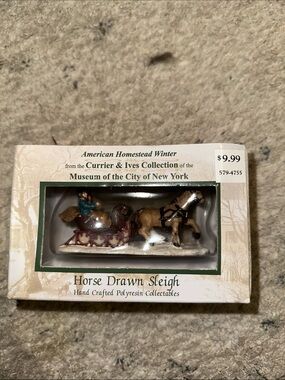 Currier & Ives Collection “Horse Drawn Sleigh” – American Homestead